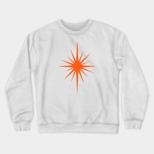 Bright Orange Starburst Mid Century Modern Crewneck Sweatshirt